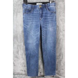 Wit & Wisdom Skinny Ankle Length Raw Hem Women's Size 4 Jeans Blue